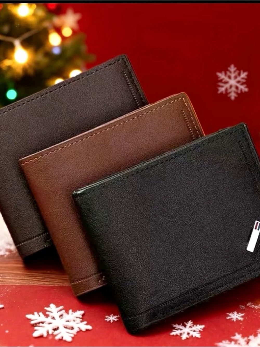 Classic Bifold Key & Card Wallet — Black, Brown, Dark Brown